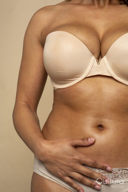 Mid section of woman wearing underwear