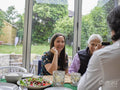 Family having dinner together