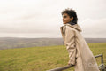Young female hiker looking at landscape
