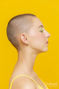 Profile of girl with neon colored make-up