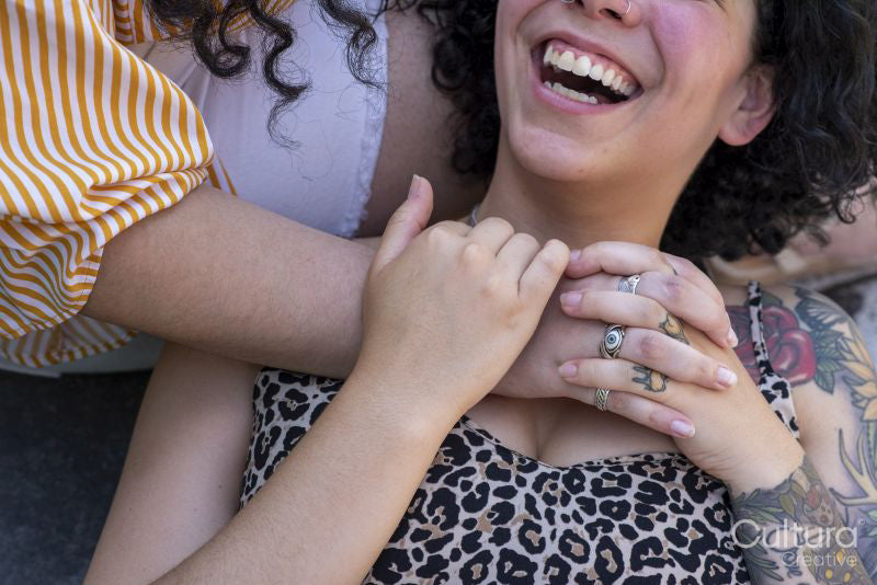 Close-up of happy couple