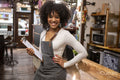 Portrait of smiling cafe owner