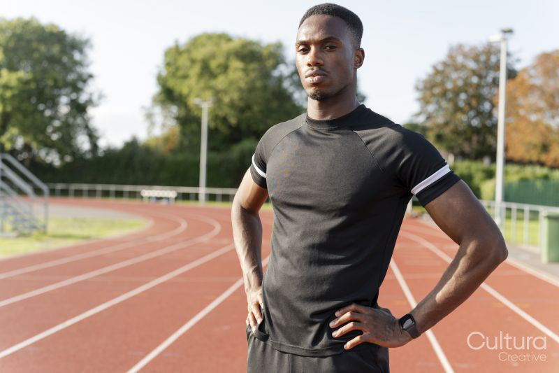 Portrait of athlete at stadium