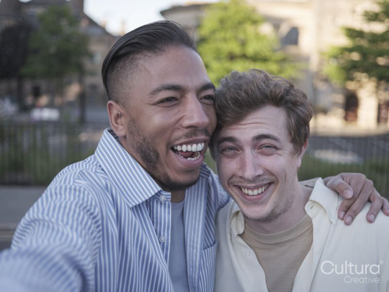 South Yorkshire, Portrait of smiling couple embracing outdoors