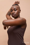 Portrait of beautiful woman with mohawk hair