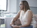 Patient crying in therapy session
