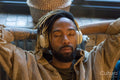 Man listening to music on headphones
