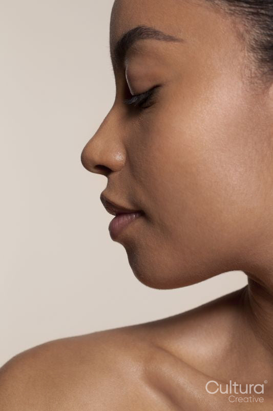 Side profile of young woman