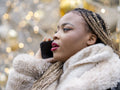 Young woman talking on phone
