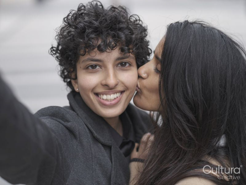 Portrait of smiling female couple