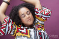Studio shot of mature woman dancing