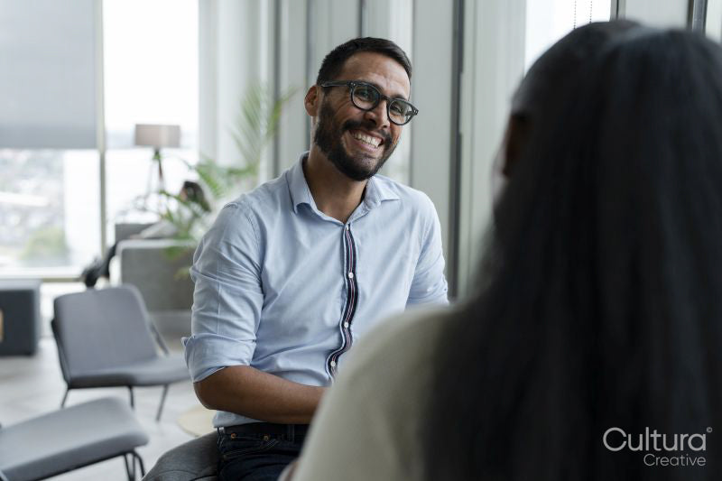 Business people having meeting in modern office