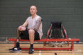 Portrait of male basketball player with artificial leg