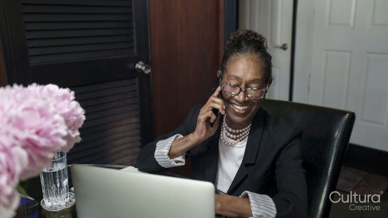 Senior woman talking on phone