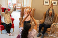 Senior people exercising at nursing home