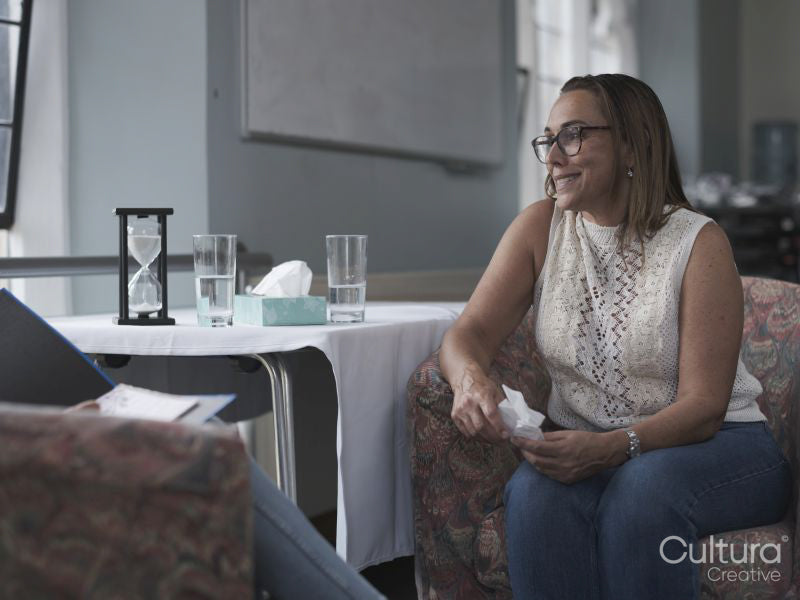 Therapist and patient in therapy session