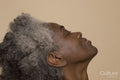 Profile of smiling mature woman