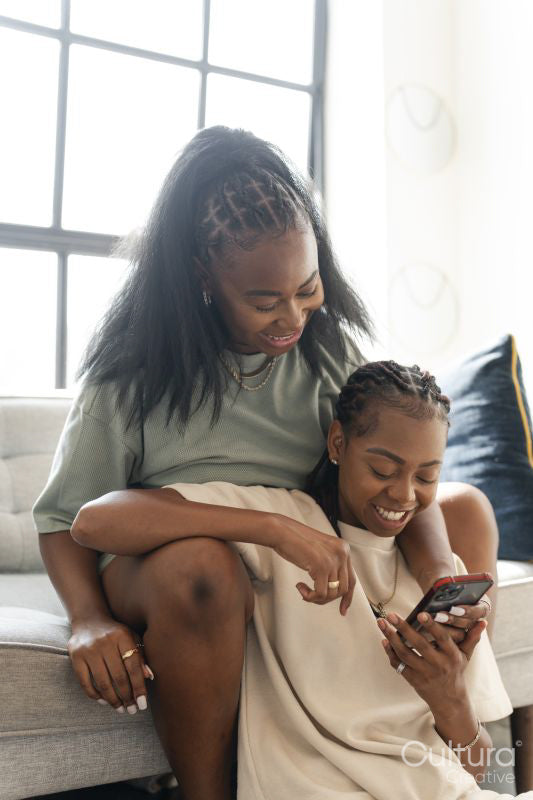 couple using smart phones at home