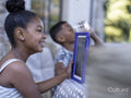 Girl using digital tablet