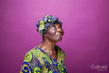 Studio shot of senior woman