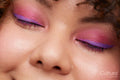 Woman with pink eye shadows