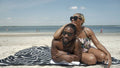 Couple relaxing on beach