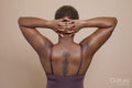 Rear view of woman in top
