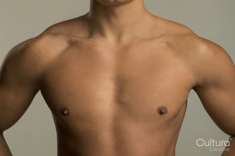 Muscular mans torso
