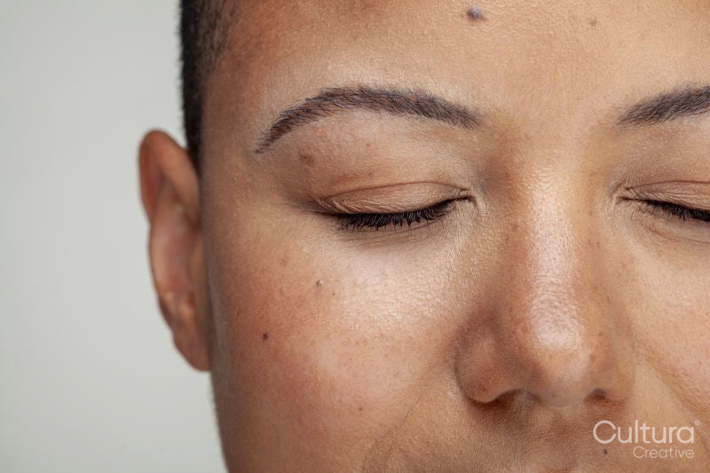 Close-up of woman with eyes closed