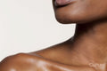 Close-up of female collarbone
