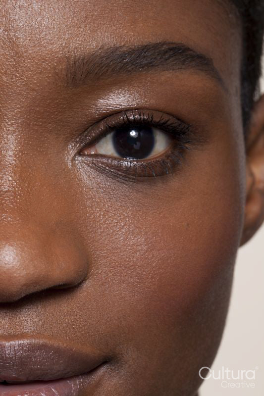Studio close up of face of beautiful woman