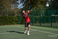 Man playing pickleball