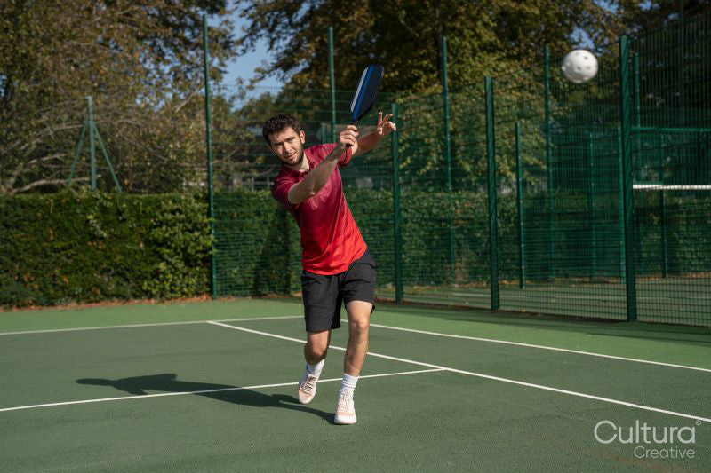 Man playing pickleball