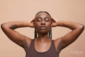 Portrait of beautiful woman with mohawk hair