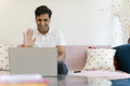 Man during video call at home