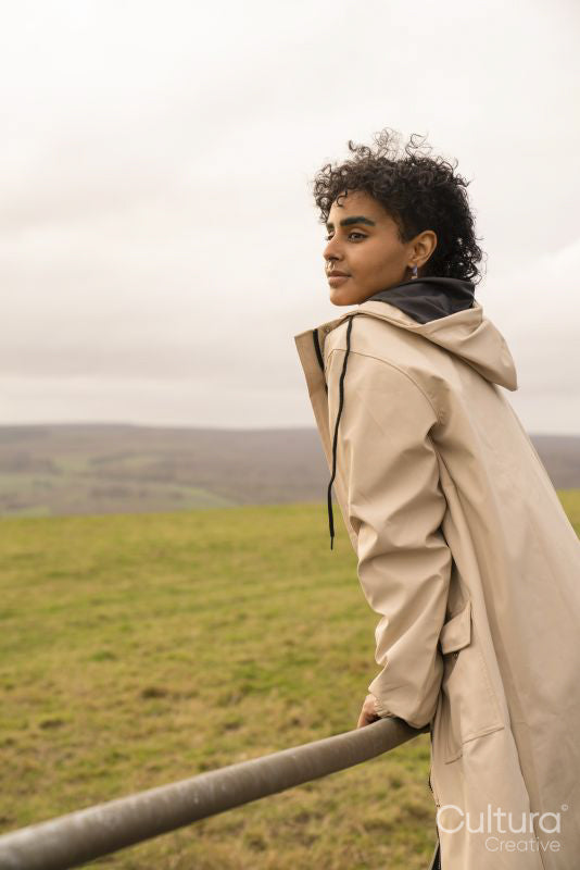 Young female hiker looking at landscape
