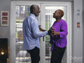 Couple dancing at home
