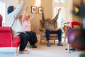 Senior people exercising at nursing home