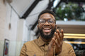 Portrait of smiling man at home